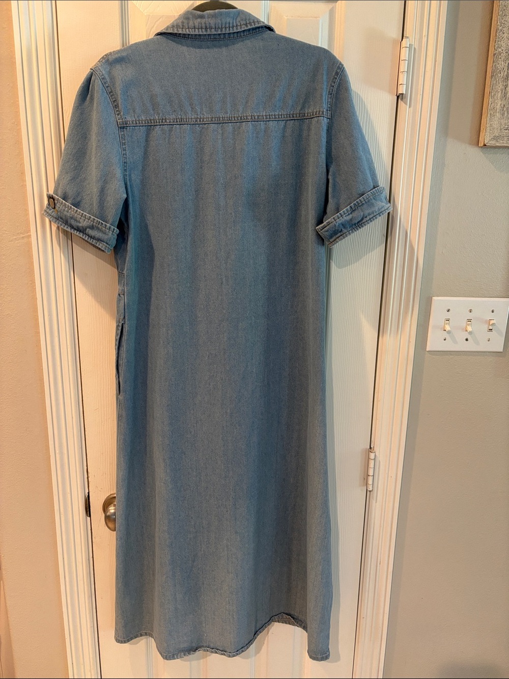 Denim Dress for Woman Casual button down - Large - Picture 2 of 8